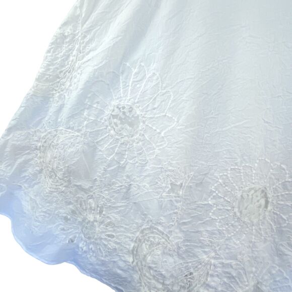 Chico's Skirt Womens Size 1 (M 8) Flared Floral Lace Sequins After Wedding - Picture 2 of 10